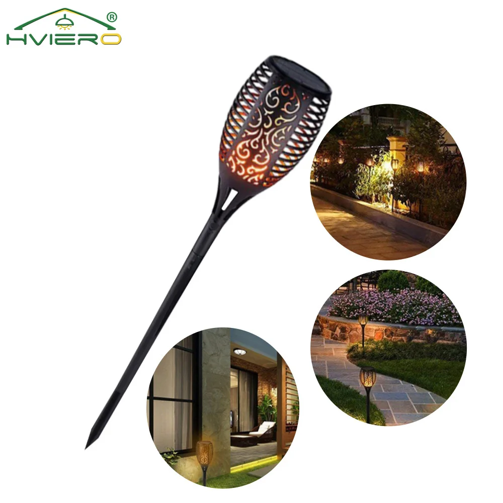 

Outdoor Solar Flame Torch Lamp 51led Garden Ground Insertion Spotlight Decoration Waterproof Lawn Courtyard Villa Street Light