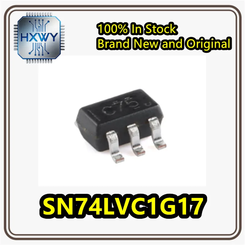 (50/200 pieces) SN74LVC1G17 SN74LVC1G17DBVR SC70-6 Single-channel Schmitt trigger buffer chip brand new original in stock.