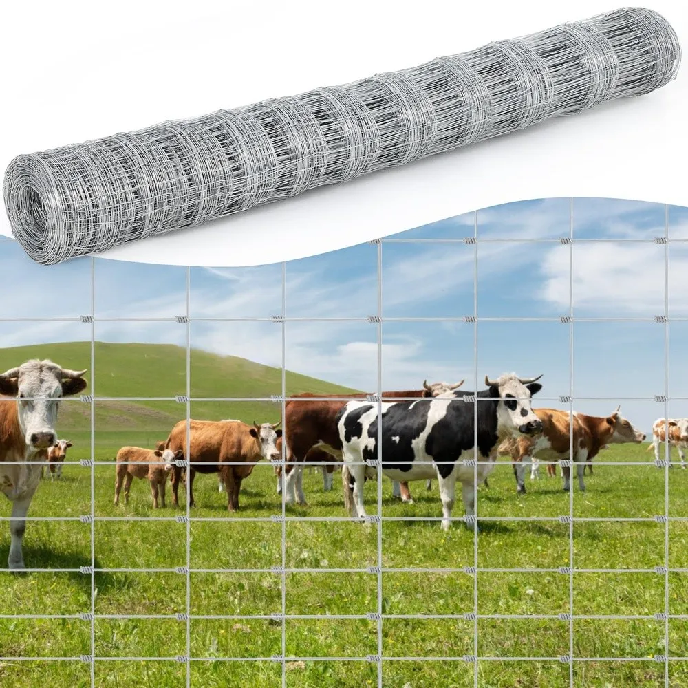 Cattle Farm Fence 6FT x 328FT Heavy Duty Galvanized Wire Fence