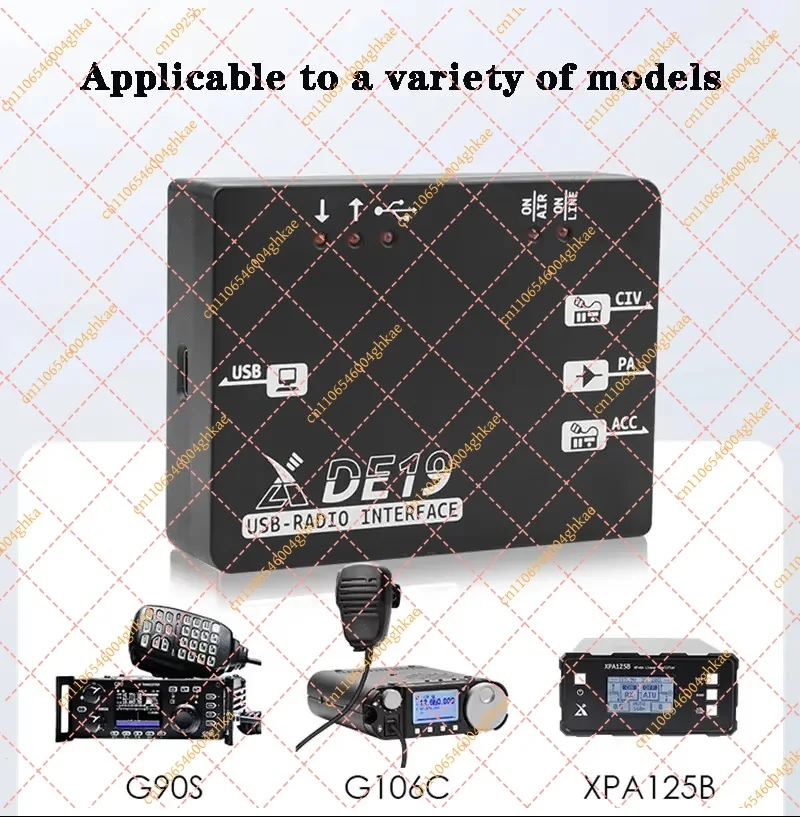 Xiegu DE-19 USB Data Interface Adapter for G90/G106/X5105, Digital Modes FT8 CAT Control