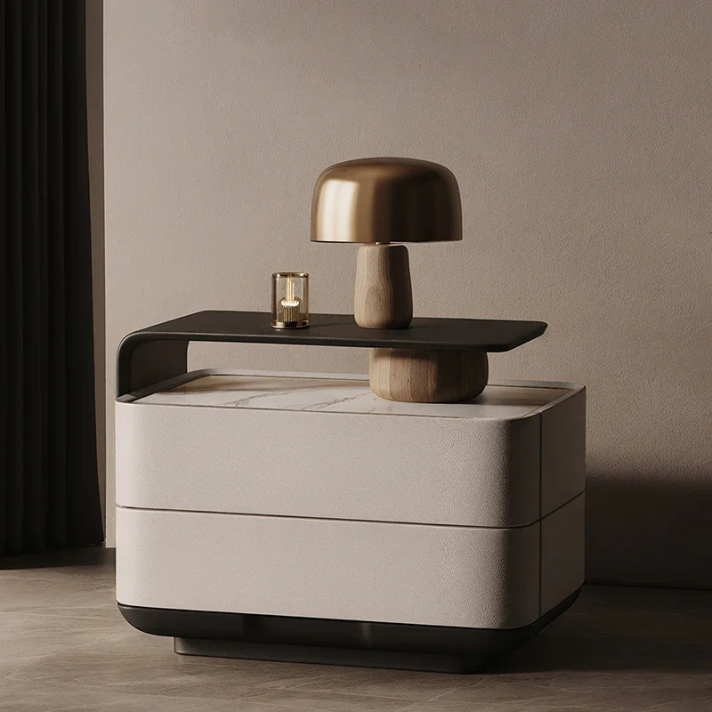 Glamour Minimalist Nightstand Unique Creative Storage Luxury Bedside Table Beauty Style Mesa De Noche Bedroom Furniture