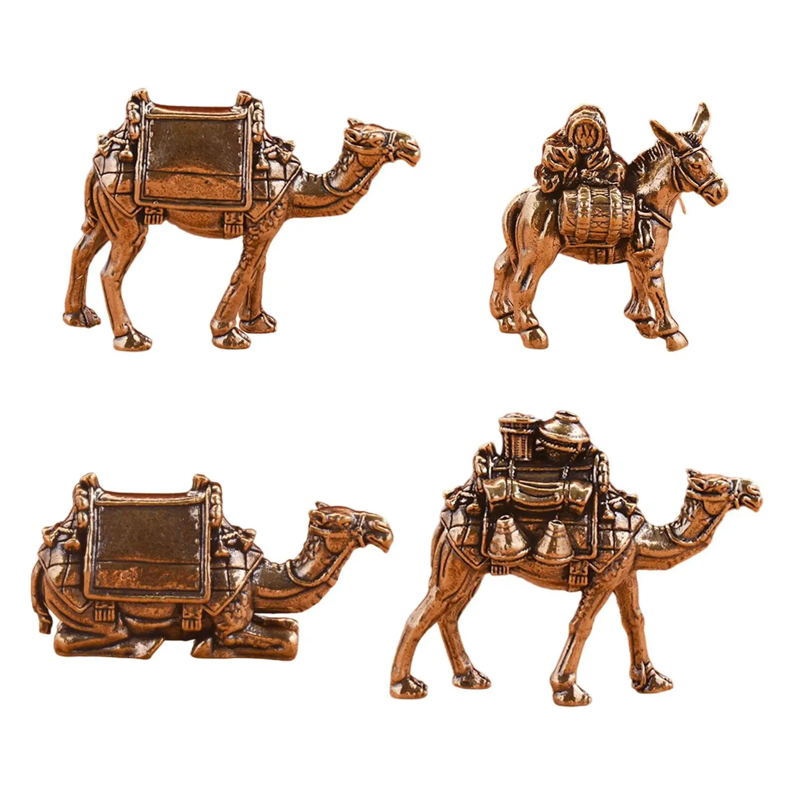 Brass Figurine Mini Lifelike Collection Portable Sculpture Tabletop Ornament for Living Room Table Centerpiece Decoration