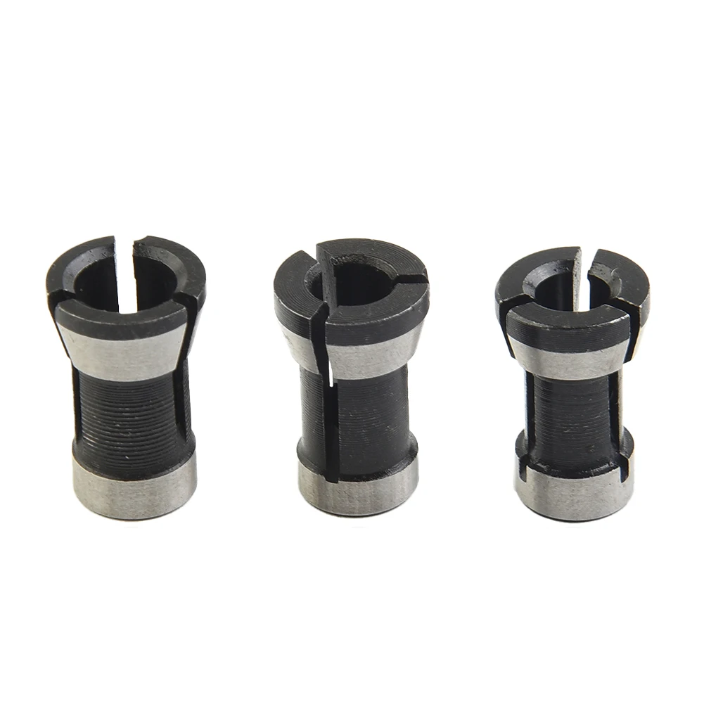 4pcs 6/6.35/8 Mm Collet Chuck With Nut Engraving Trimming Machine M15 Screw Nut  Electric Router Milling Cutter Accessories