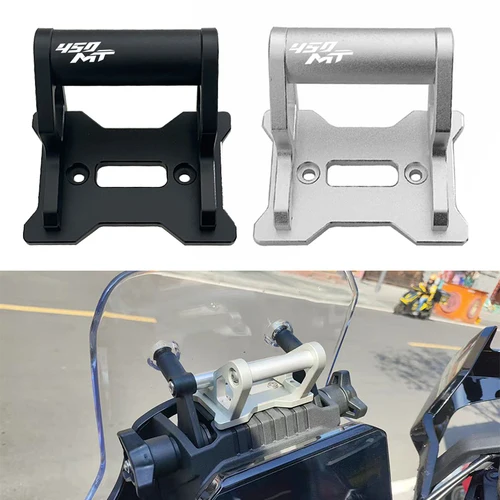 Imagen 1 del producto New2024 para CFMOTO 450MT 450 MT 2025 accesorios de motocicleta CNC aluminio GPS soporte de teléfono soporte de navegación nuevo soporte de extensión
