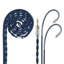 NiceHCK JIALAI JLY2 écouteur HiFi IEM mise à niveau câble PP fil plaqué argent OCC 3.5/2.5/4.4mm MMCX/QDC/0.78mm 2Pin pour NRA DQ6