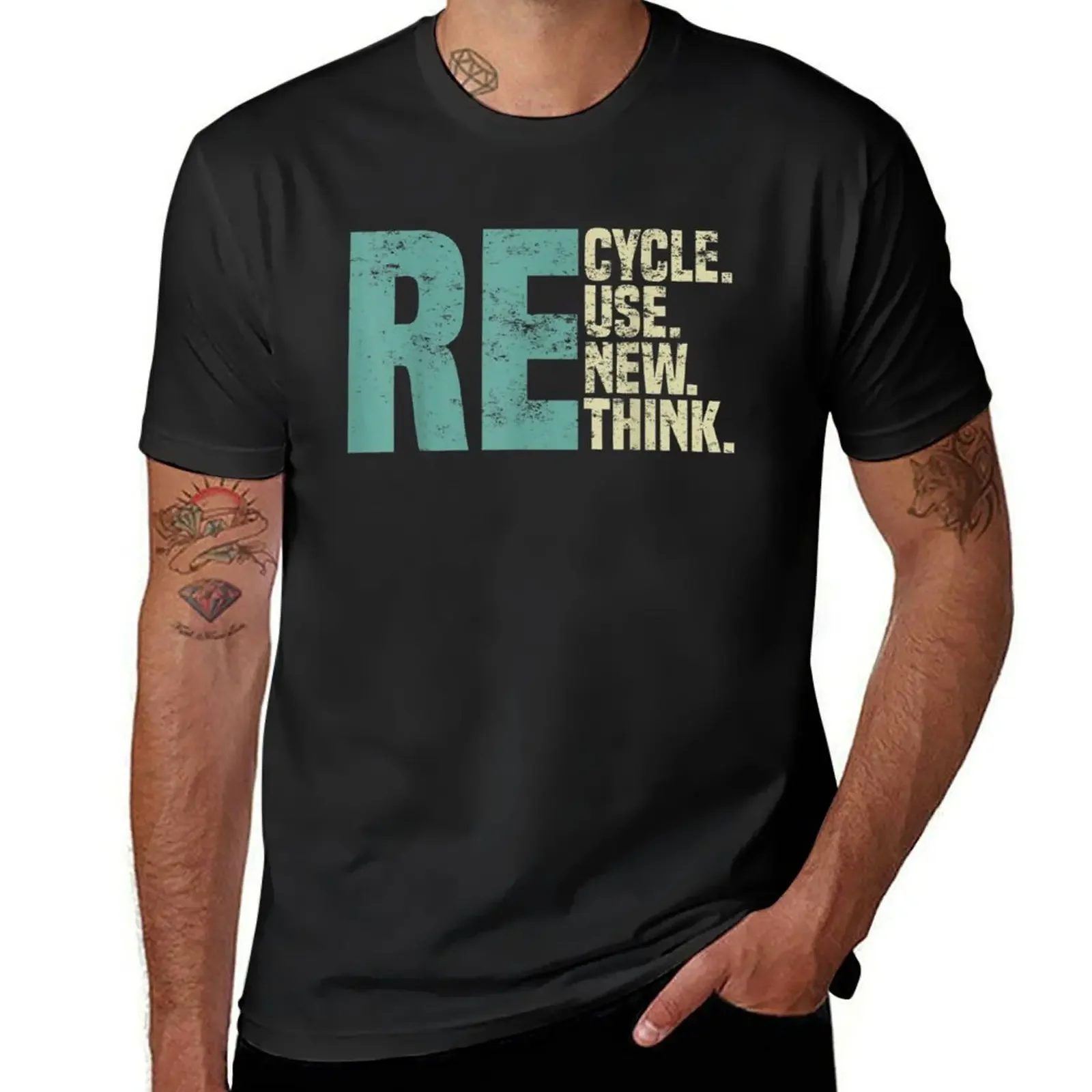 Recycle Reuse Renew Rethink, Activismm Earth Day, Crisis Environmental New T-Shirt sweat fruit of the loom mens t shirts