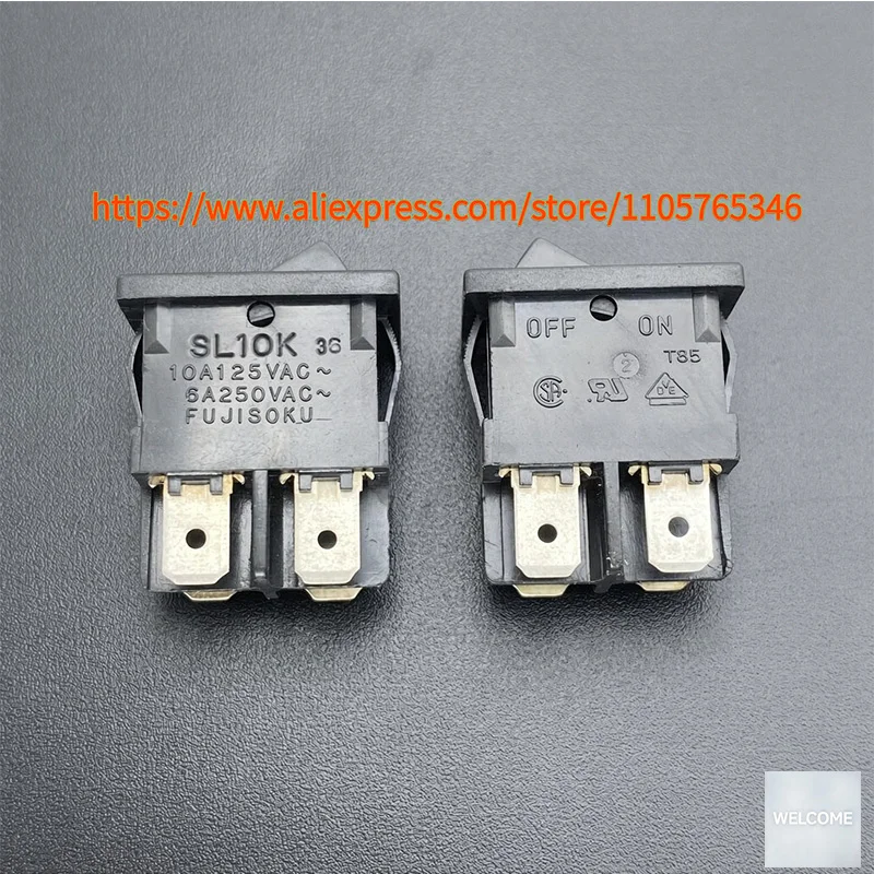 3pcs FUJI SL10K 36 Boat Shaped Switch Button 4-pin 2-gear 6A Power Boat Shaped Rocker Button