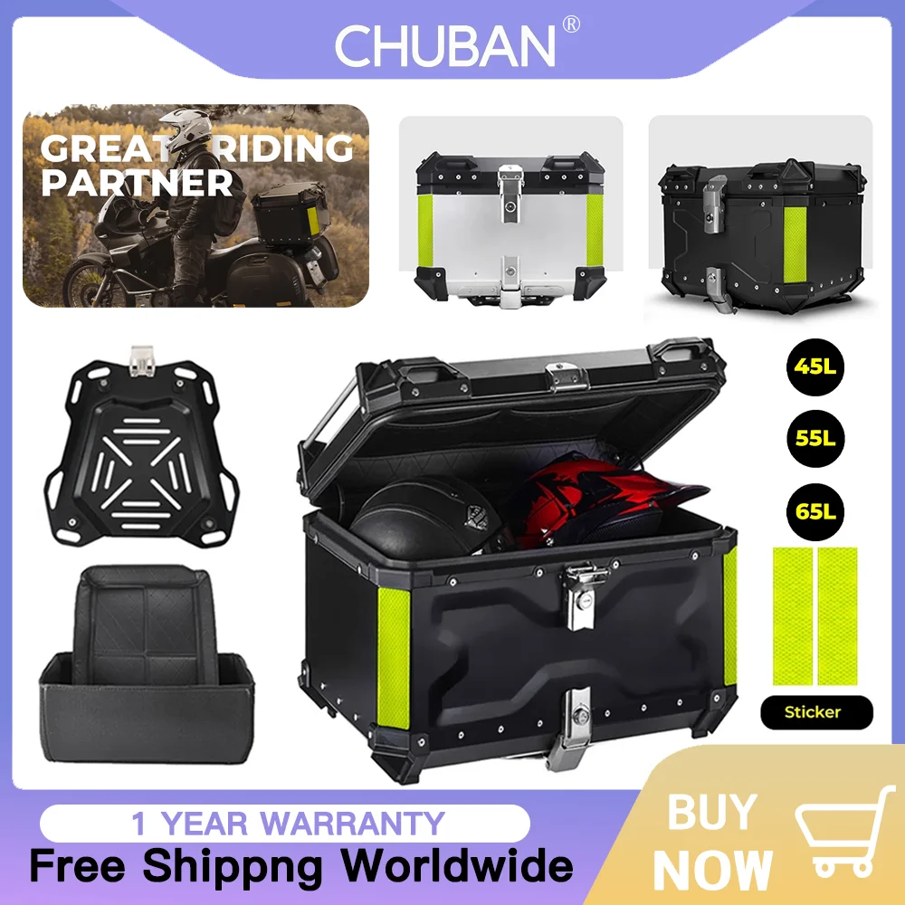 

CNC Aluminum Top Tail Rear Motorcycle Helmet Box Luggage Storage Tool Cases Lock Trunk For YAMAHA For Honda For BMW Pro