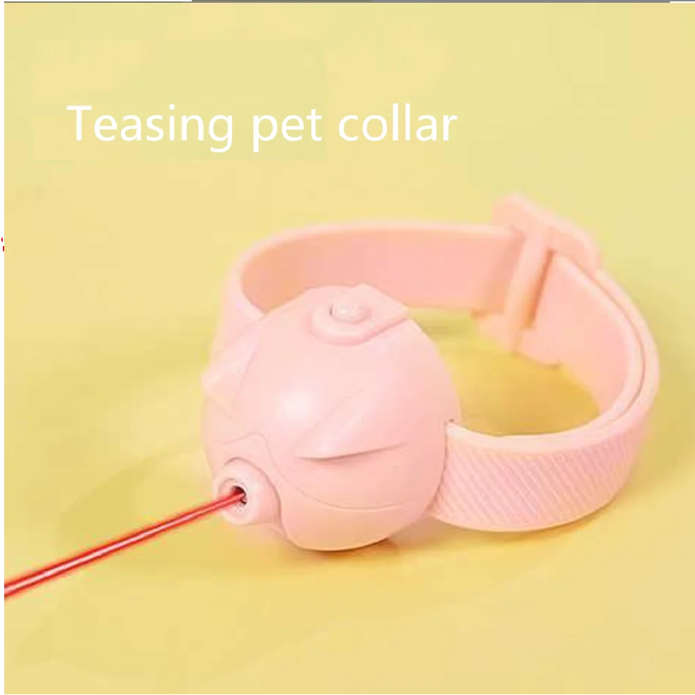 Smart Laser Cat Teasing Collar Laser Cat Teasing Toy Pet Supplies Automatic Cat Teasing Self-Happy Adjustable Rechargeable