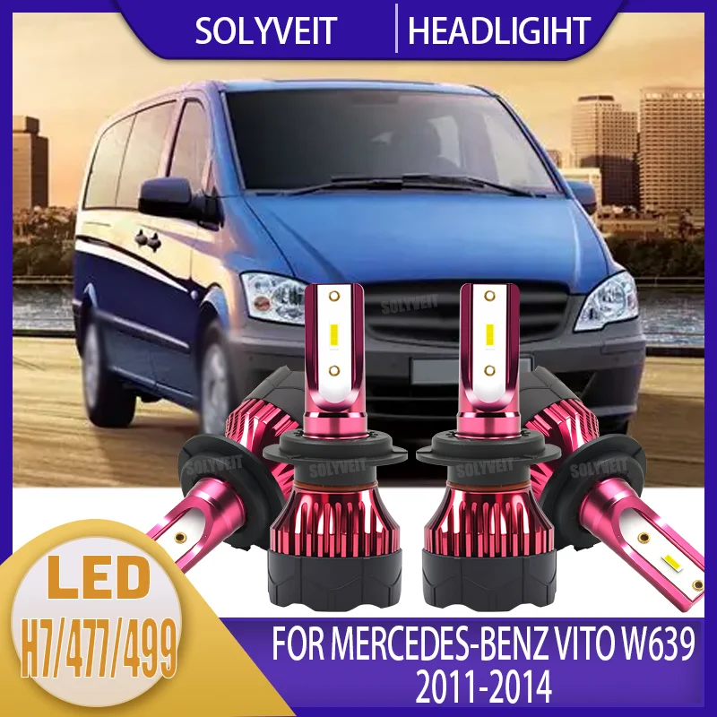

477/499 LED Aluminum IP67 Vehicles Front Headlamps Upgrade heat dissipationpid For Mercedes-Benz Vito W639 2011 2012 2013 2014