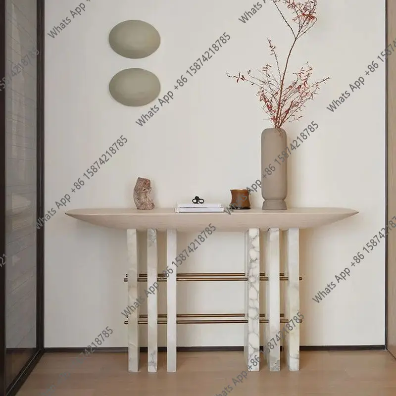q light luxury acrylic entrance table creative designer model room villa entrance foyer end view table