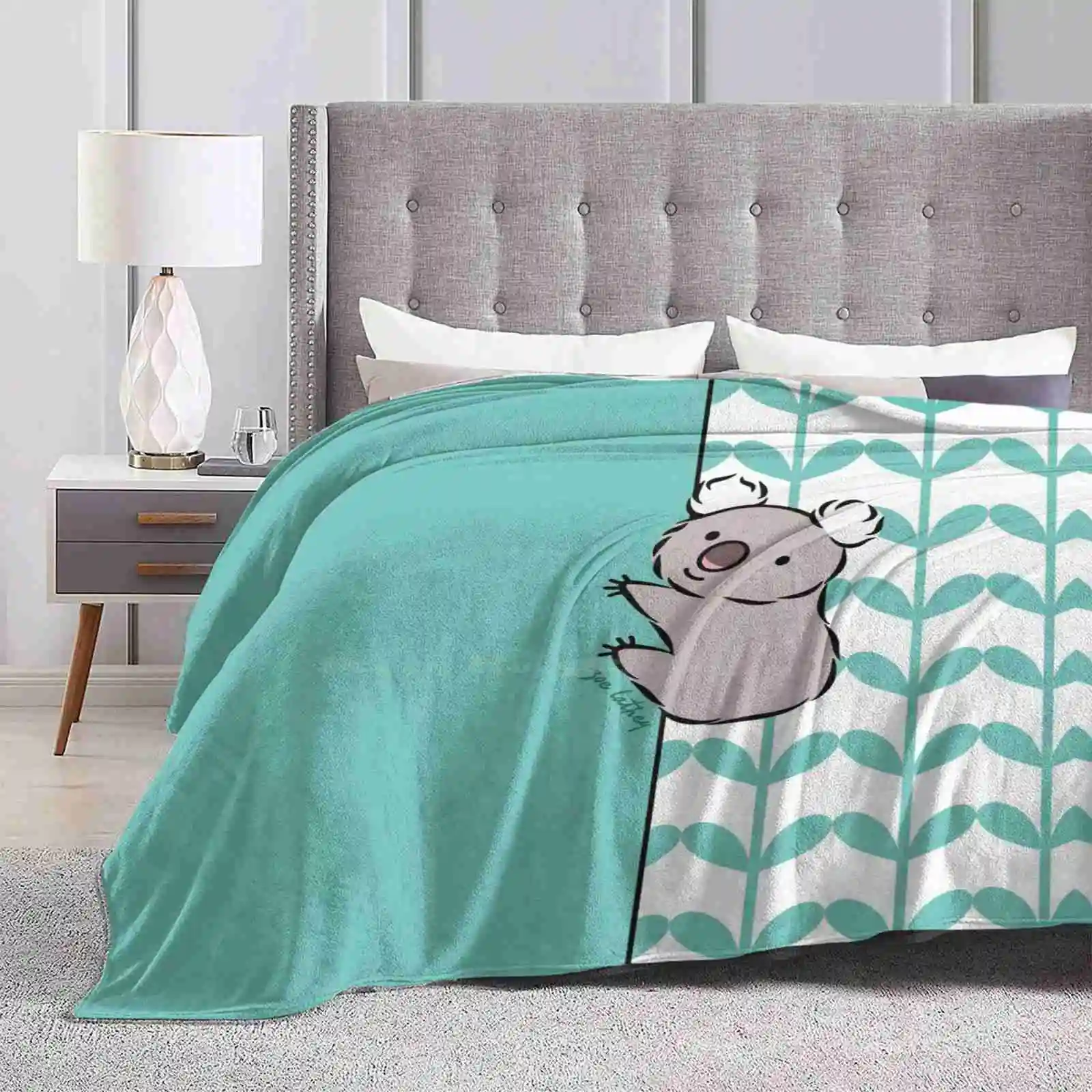 Clinging Koala Latest Super Soft Warm Light Thin Blanket Koala Animals Marsupials Australian Scratchy Claws Cute Cartoon Kids