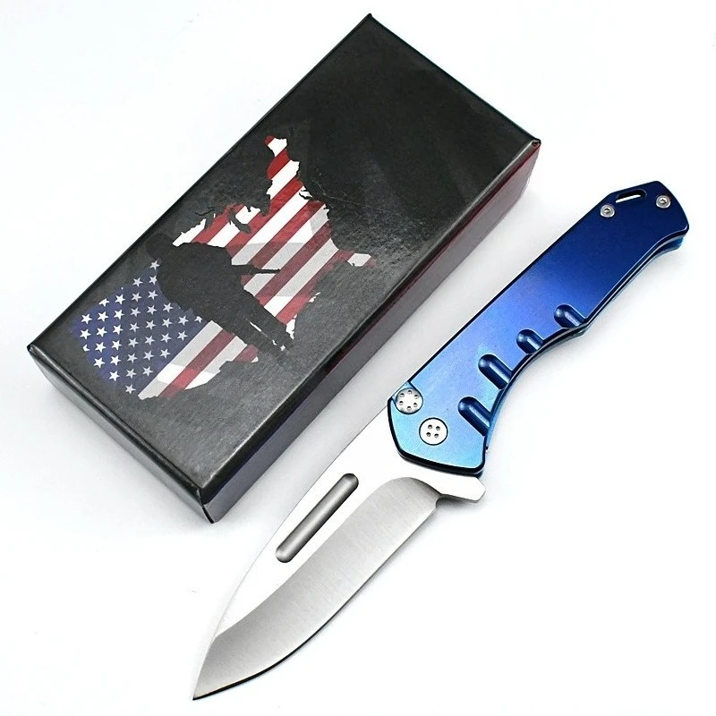 Cuchillo plegable de bolsillo MFD 6241 para acampar al aire libre, hoja D2 con mango 440C, cuchillos de cocina tácticos de supervivencia para caza, herramientas EDC