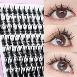 Faux-cils en vison 3D, 1 boîte/160 grappes, individuels russes, naturels, extension, outils de maquillage, vente en gros