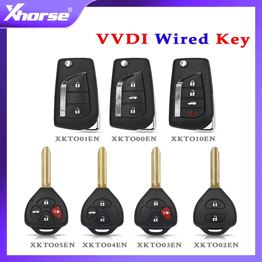 

Xhorse VVDI Wired Remote Key XKTO00EN XKTO01EN XKTO01EN XKTO10EN XKTO02EN XKTO03EN XKTO04EN XKTO05EN for Toyota Style