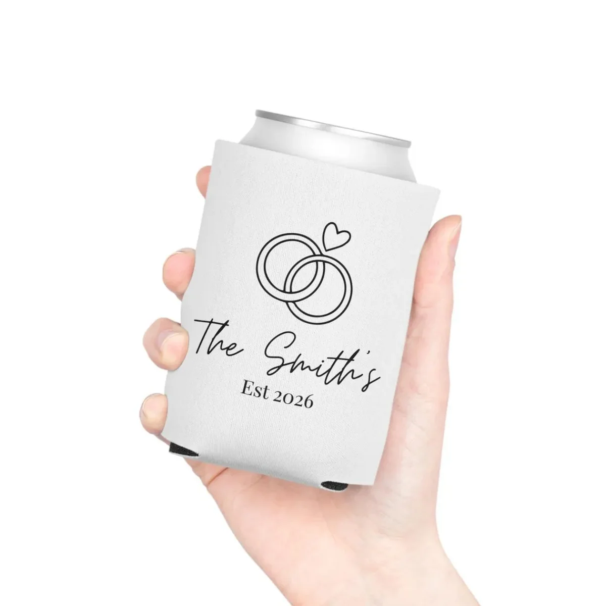 10/20/30 piezas de fundas de boda personalizadas: nombres y fecha personalizados Koozie Cozie para recuerdos de invitados de boda, regalo de pareja, novia y G