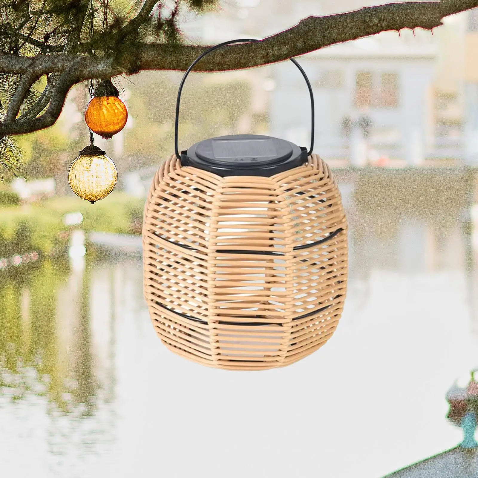 Outdoor Solar Lanterns Light Outdoor Indoor Landscape Lamp Lighting Solar Table Lamp Lantern for Pathway Stair Patio Lawn Decor