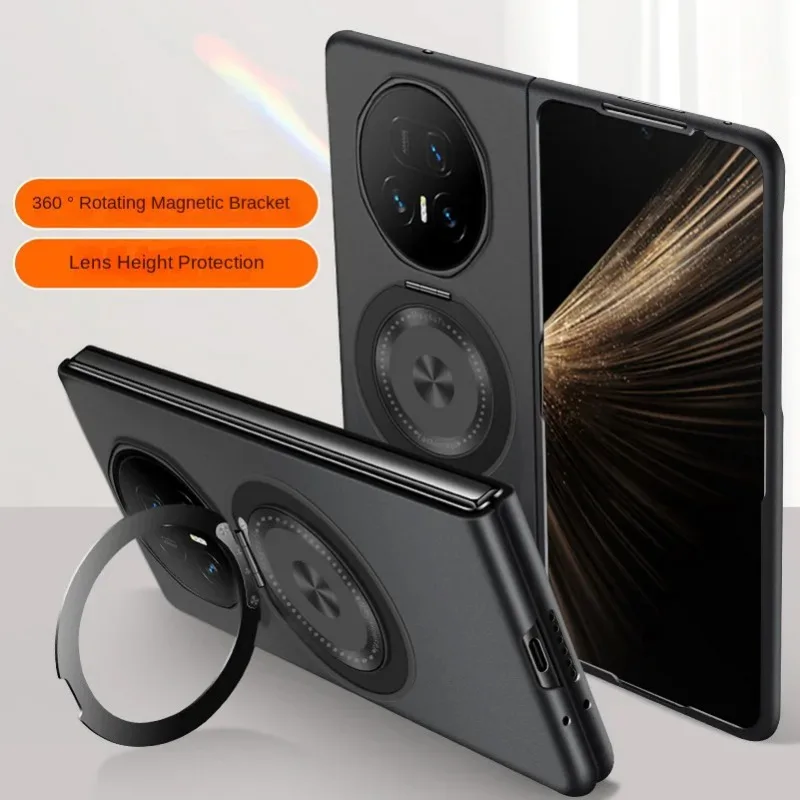 360 ° Support d'anneau métallique rotatif, étui magnétique de voiture pour Honor Magic V5 V3 V2 Vs3 Vs2, Charge sans fil Anti-chute, housse de protection mince