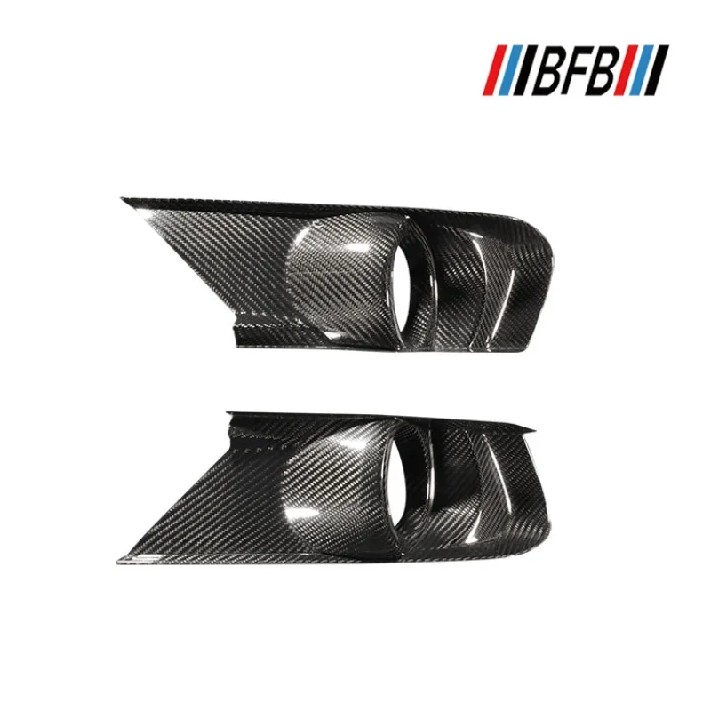 

For Ford Mustang Real Dry Carbon Fiber 2014-2018 Lampshade Modified Fog Light Frame Daytime Running exterior modification