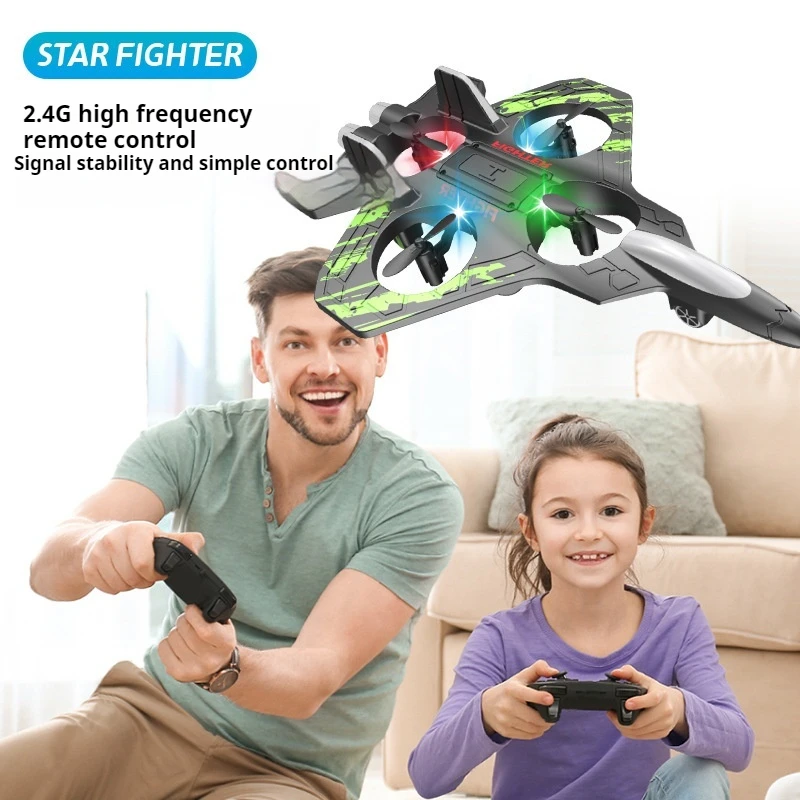 2.4g Remote Control Unmanned Aircraft Foam Quadcopter Quadrotor Air Pressure Fixed Height Tumbling Stunt Drone Kid Toy Gift