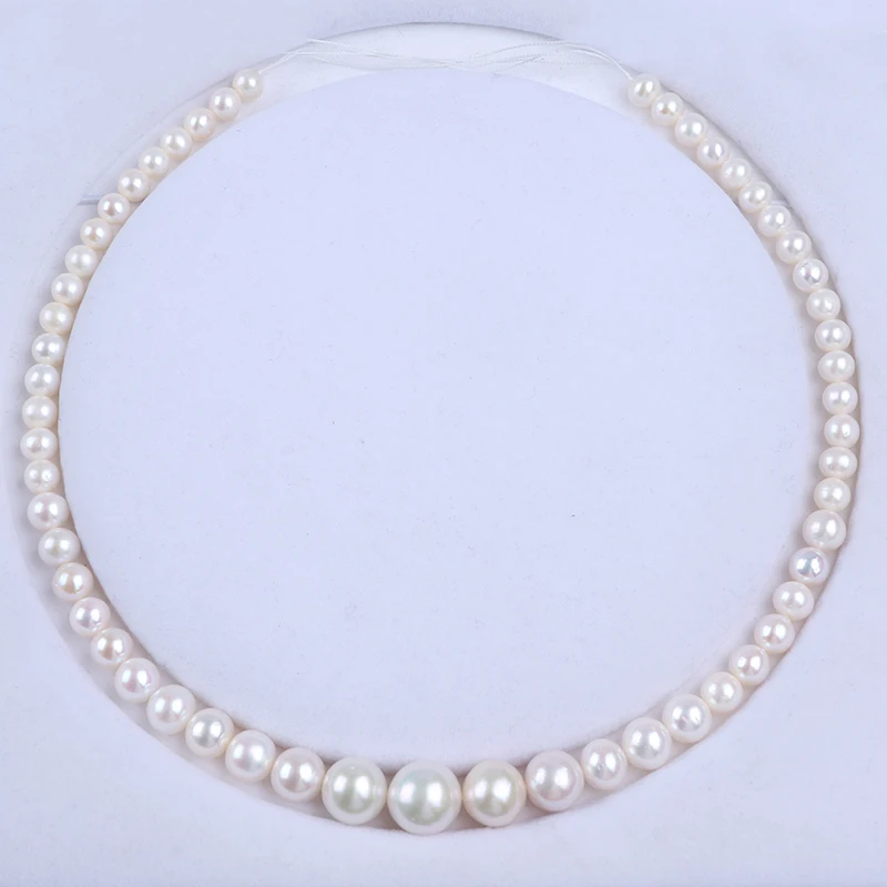 

6-13mm White Round Shape Edison Freshwater Pearl Beautiful Necklace Jewelry