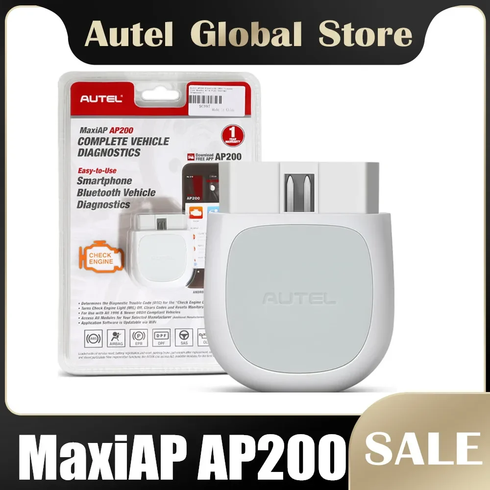 Autel AP200 MaxiAP AP200 Full Systems Diagnostic Tool Check Engine Light Code Reader for Family DIYers