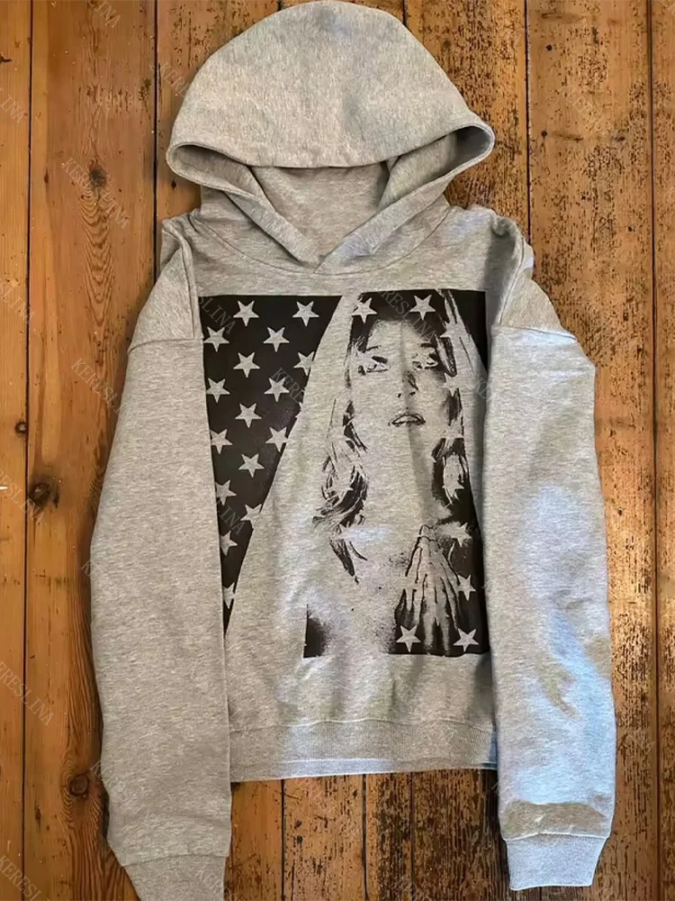 Punk-Ästhetik Harajuku Herbst-Winter Unisex Kapuzenpullover Hip-Hop Rock Lässiger Kapuzenpullover