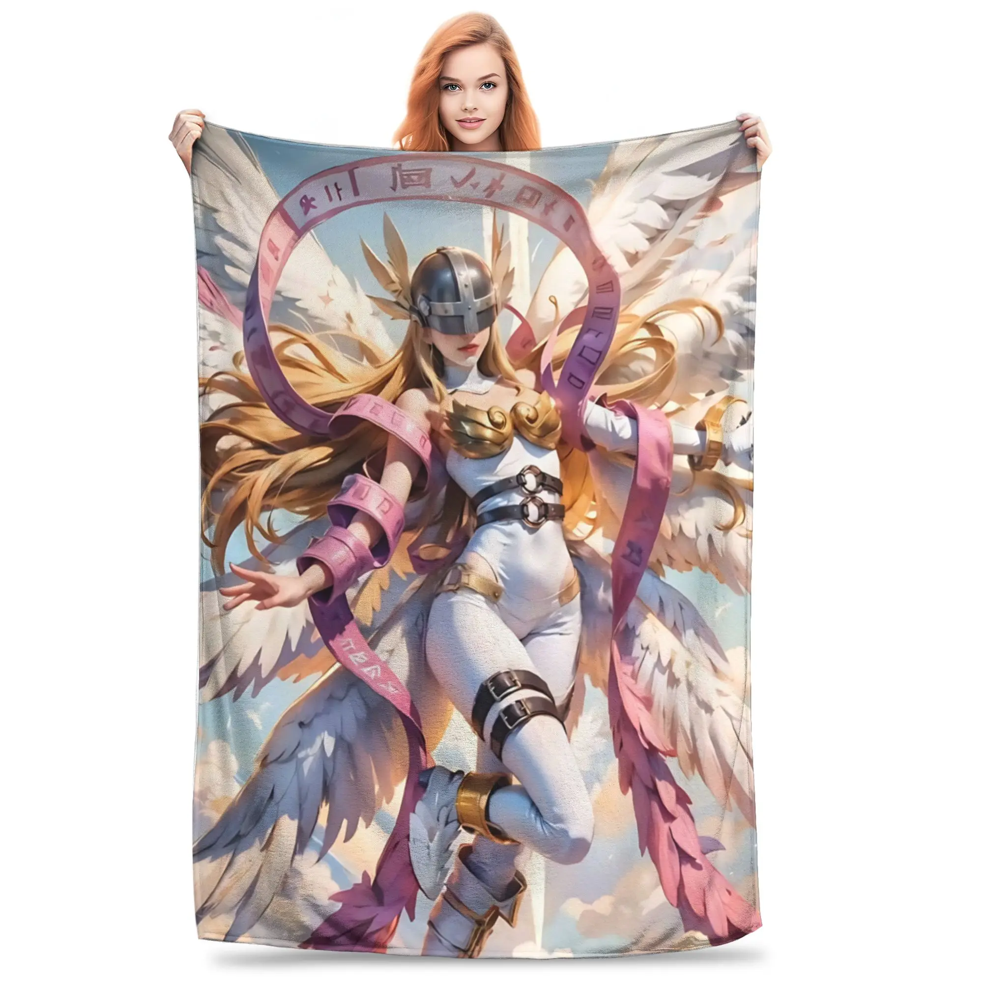 1PC Home Digimon Adventures  Blanket Throw Super Cosy Plush Living Room Sofa