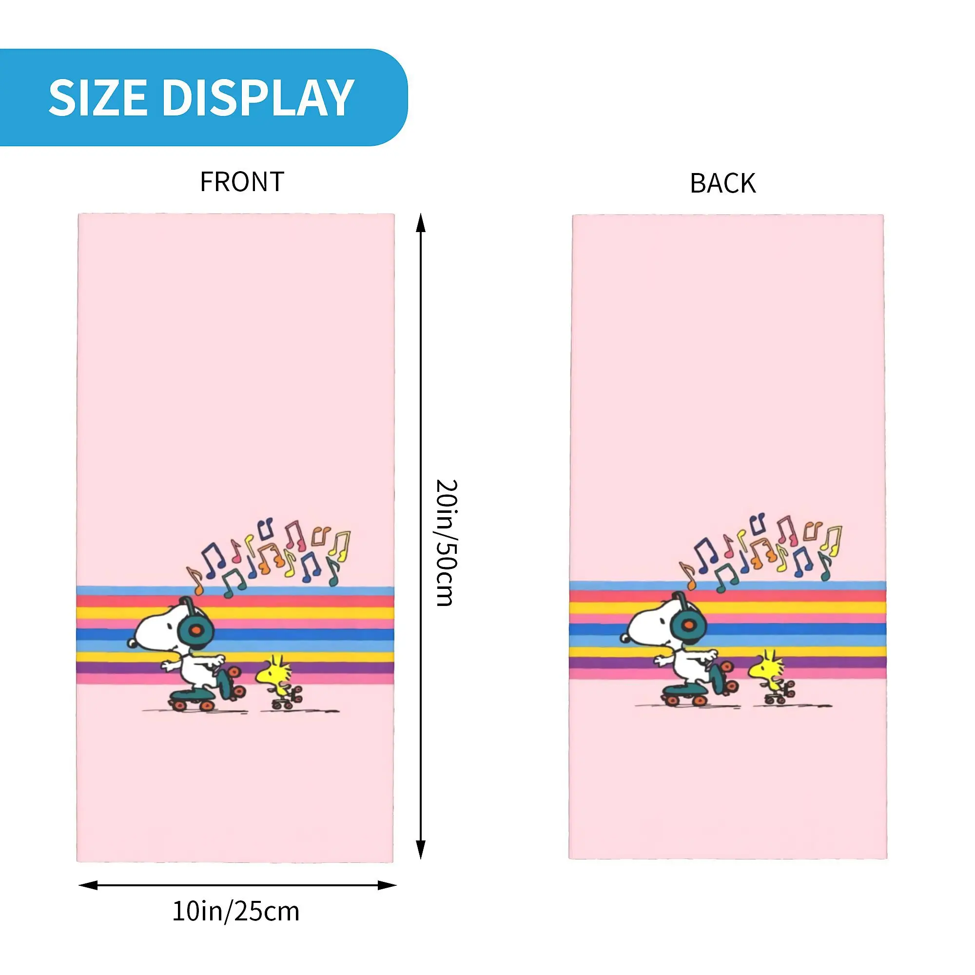 Custom S-Snoopys Woodstock  Bandana Neck Warmer Women Men Winter Ski Hiking Scarf Gaiter Anime Cartoon Face Cover