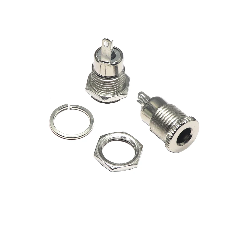 【5PCS】5.5x2.1mm 5.5x2.5mm DC Power Plug Male Female Jack Socket Nut Panel Mount DC Power Adapter Connector DC099 DC-099