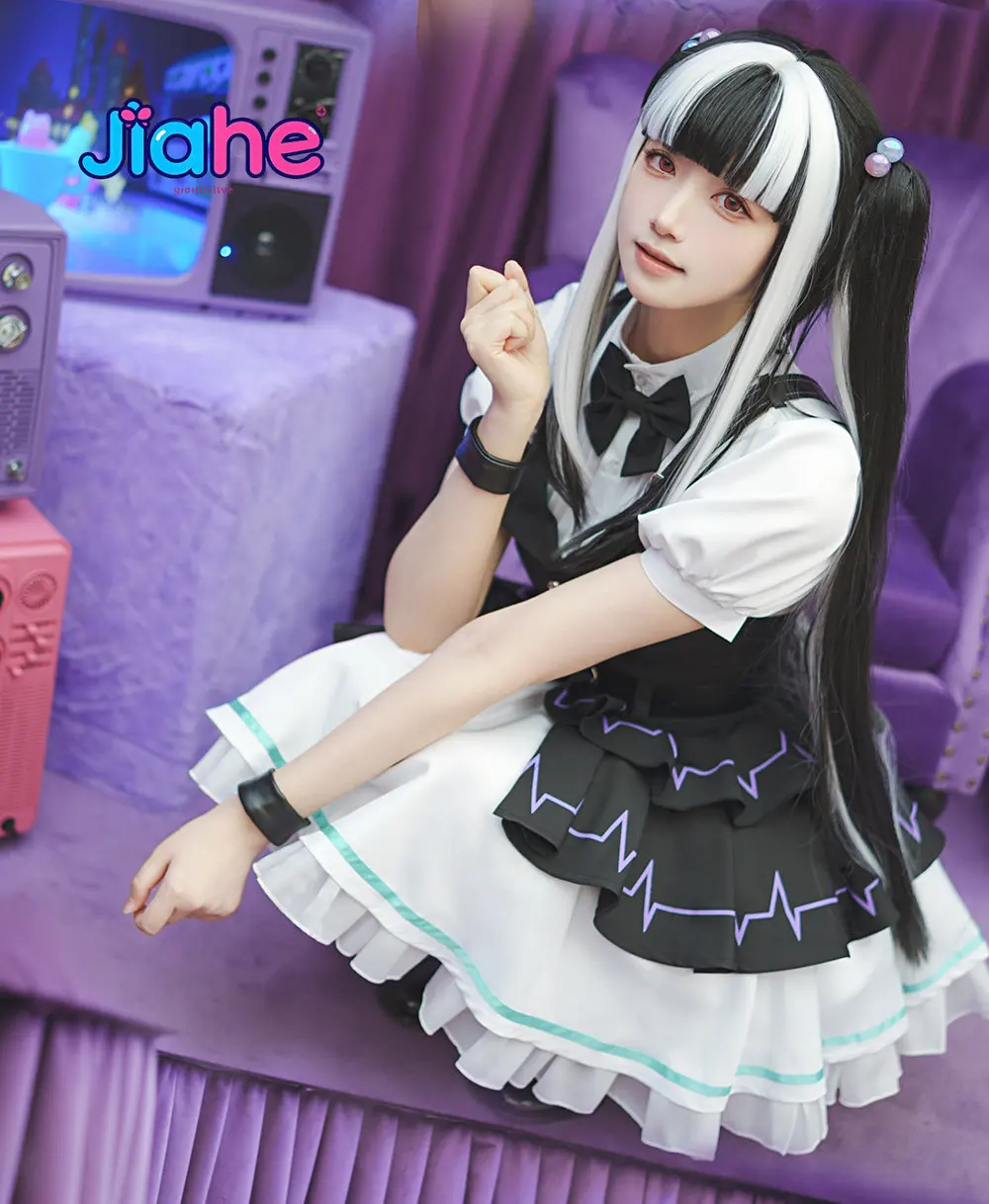 

Nyubara Reona PAREO Anime BanG Dream! Cosplay Costume Girl's New Daily Uniform Halloween Party Sweet Dress Headwear Socks Props