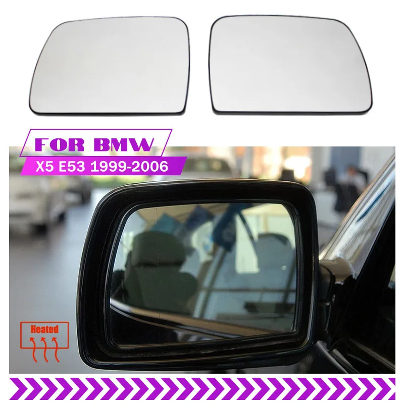 

Left & Right Side Mirror Glass White Rear View Rearview Exterior Wide Angle for BMW X5 E53 1999- 2006 car Accessories