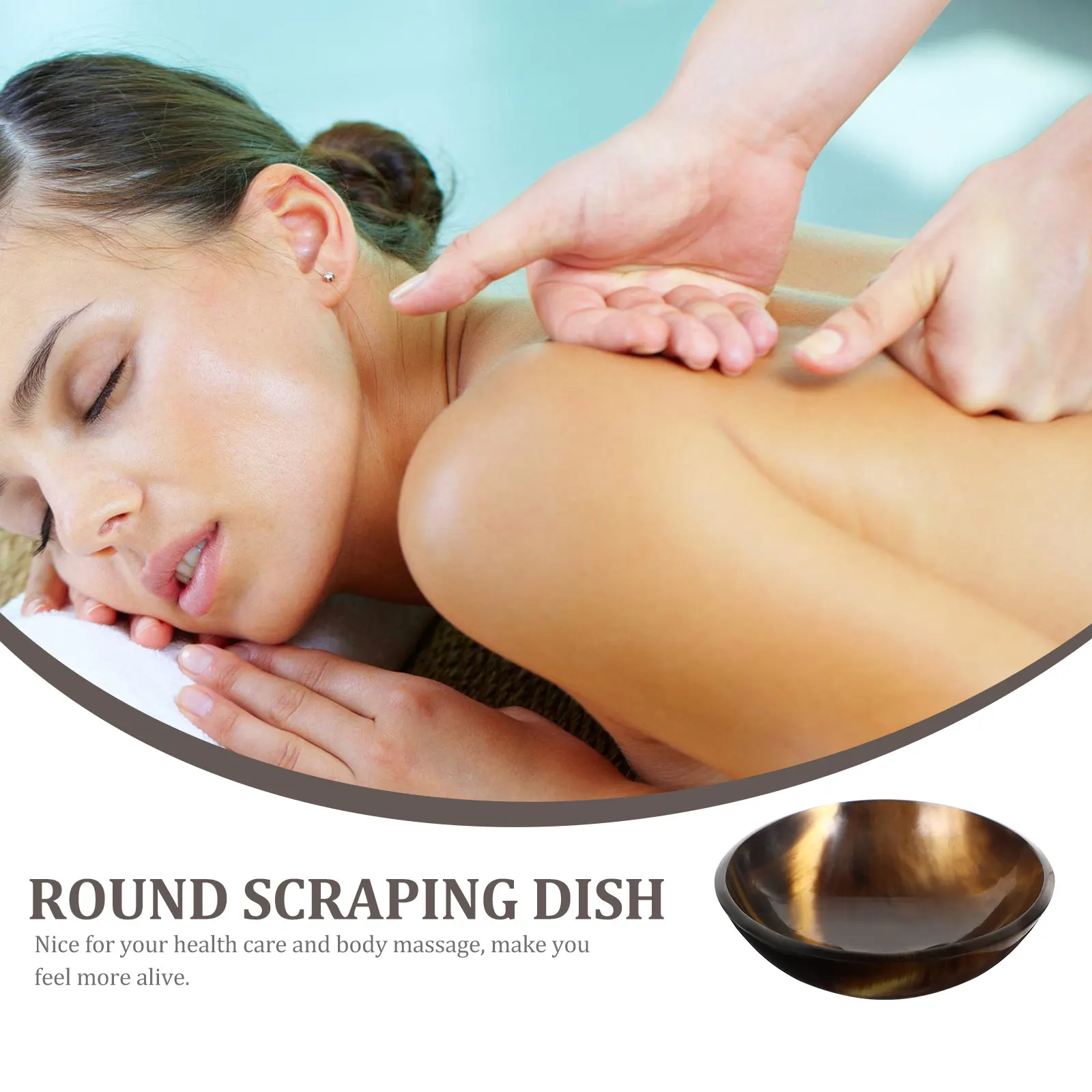 

Gua Sha Dish Body Scraping Massager Round Tool For Leg Body Limbs Multi-Functional Massage Board Beautiful Design Health Care