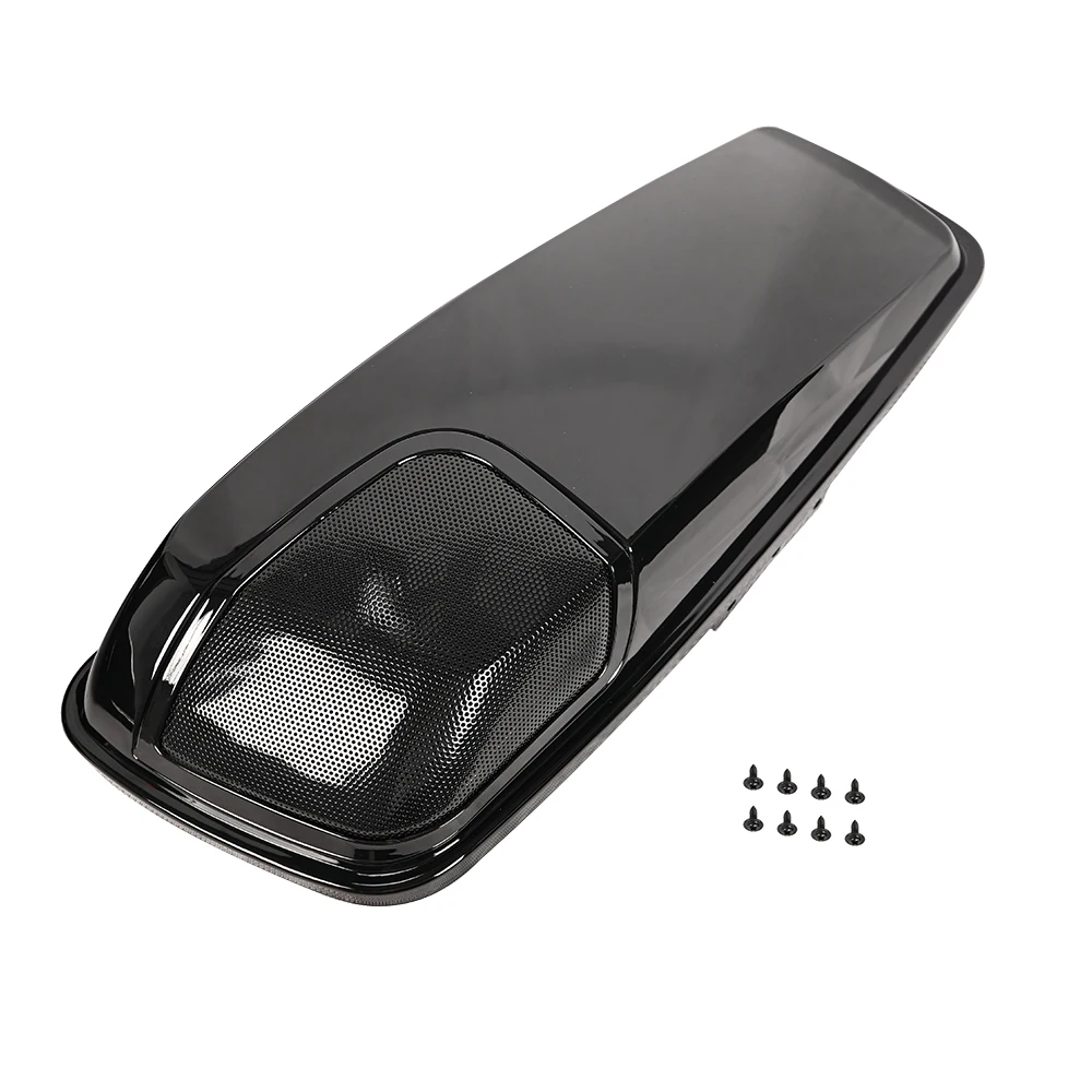Black 5x7 CVO Style Speaker Saddlebag Lids For Harley Touring 2014-2023