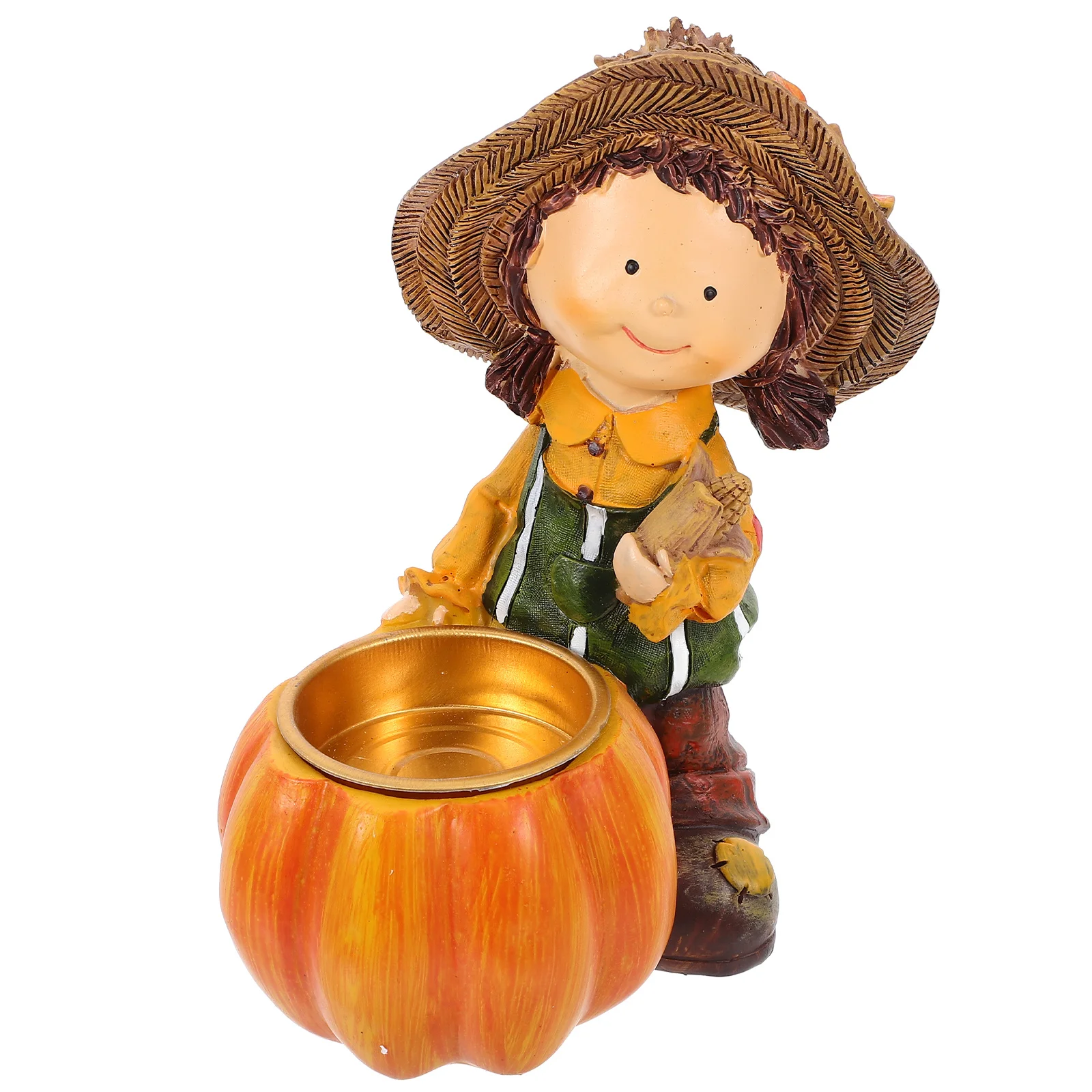 

Pumpkin Holder Harvest Festival Resin Craft Decorative Stand Charming Countryside Thanksgiving Home Decor