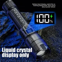 Ultra Bright LED Flashlight 1500LM Type-C Rechargeable Long Range Zoom Tactical Torch Outdoor Emergency Camping Fishing Lantern 5