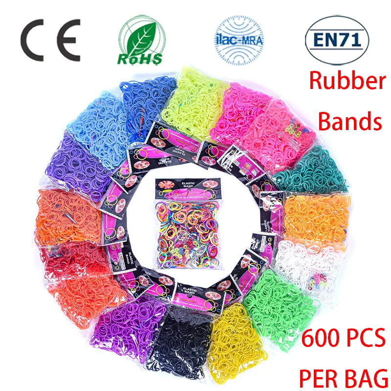 

600pcs Loom Rubber Band Bracelet Making Kit with 1pcs Crochet Hooks for Jewelry Making Bracelet Weaving DIY Crafting Tools