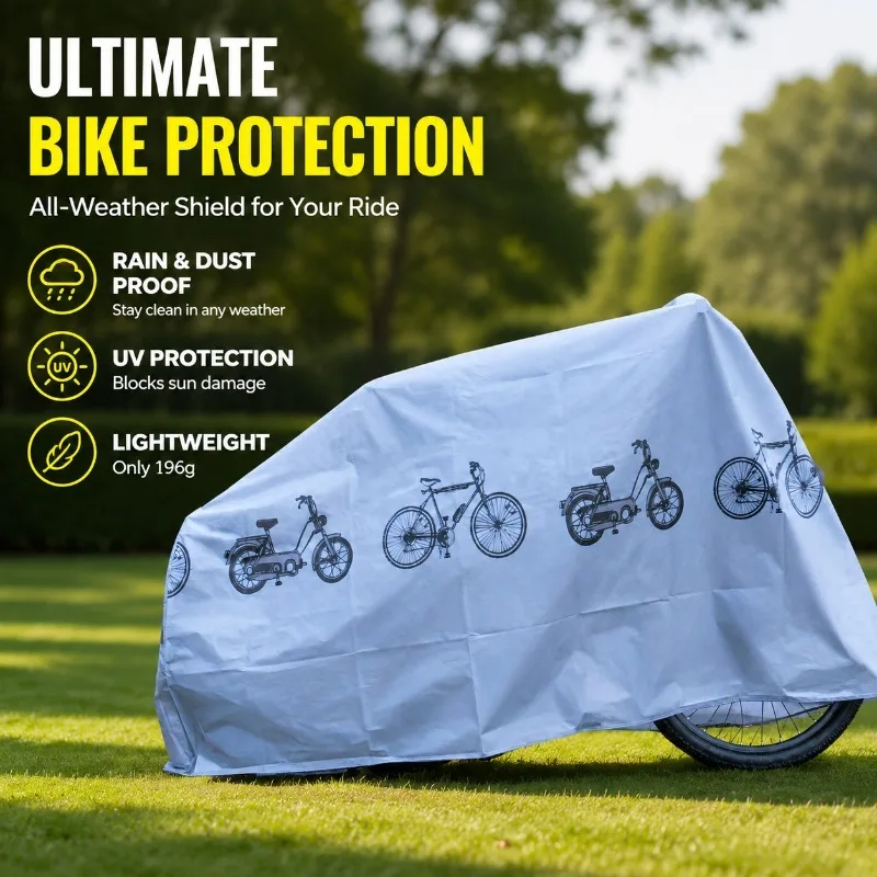 Bicycle Cover, Motorcycle Rain Cover, Dustproof UV Protection, for Mountain Bike, EVA Material, Lightweight