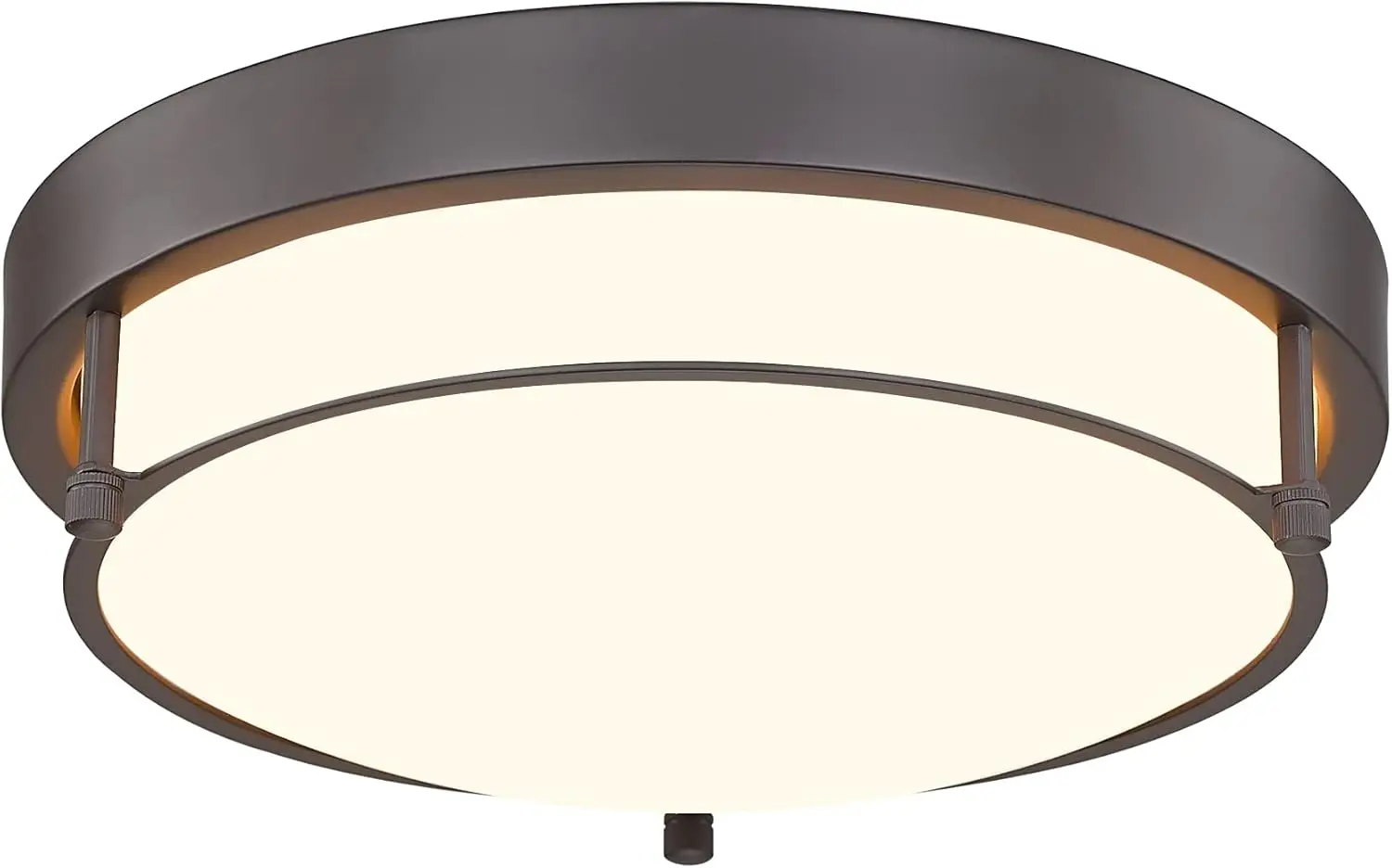 12 Inch Flush Mount Ceiling Light, 2-Light Close To Ceiling Light Fixtures With Oil Rubbed Bronze Finish For Bathroom Bedroom