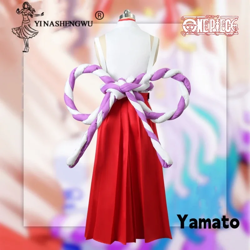 Halloween Costume Yamato Cosplay Costume Set Women Kimono Cosplay Anmie Wig Headwear Prop Halloween Carnival Party Uniform Suit