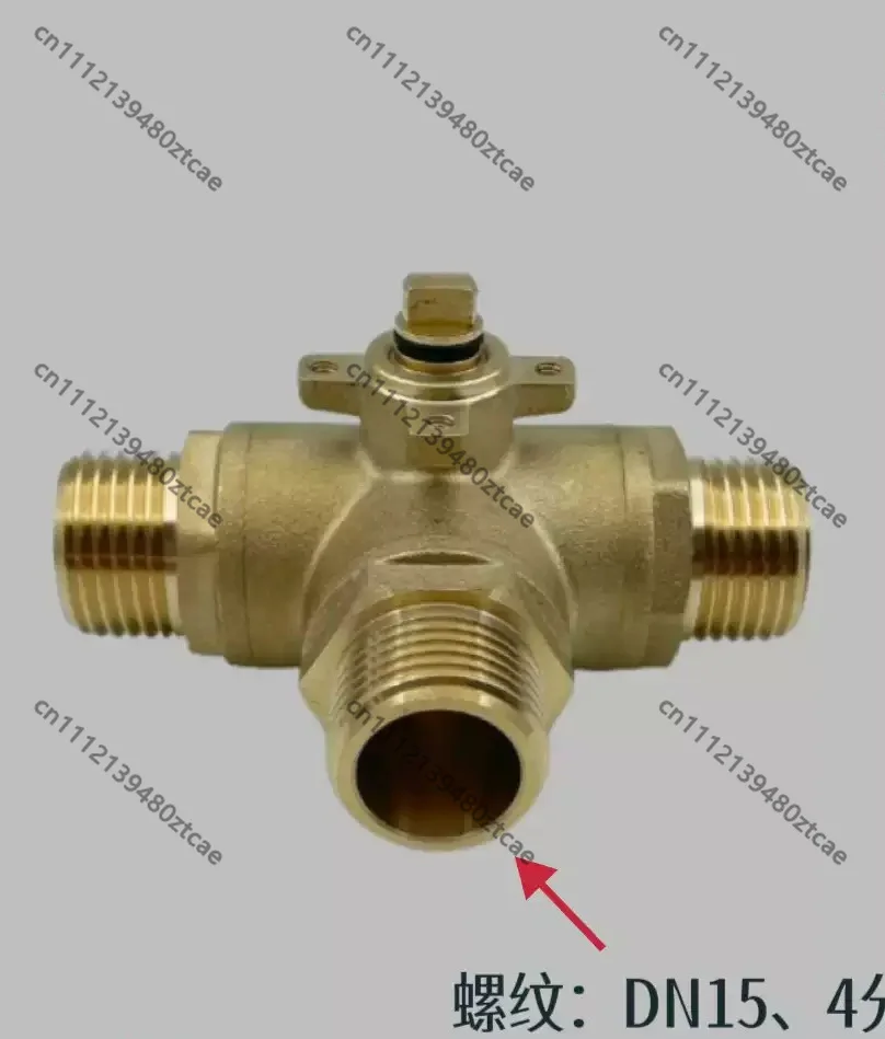 Horizontal 3-Way Ball Valve DN15 Low Torque Plastic Shell L Flow Thread Inner Outer For Motor Actuator