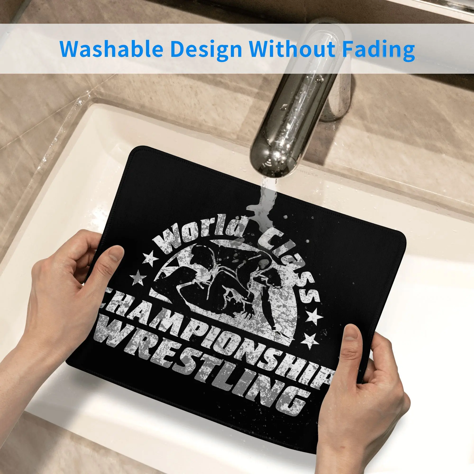 Tappetino per mouse da wrestling campionato di classe mondiale, tastiera per computer, tappetino per mouse, PC da gioco, laptop, scrivania, accessori per ufficio, tappetini da tavolo