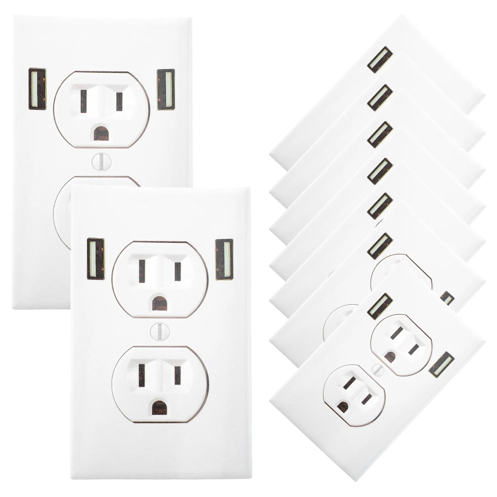 

20Pcs Power Socket Stickers Realistic Fake Outlet Decals Office Home Prank Supplies Funny Adult Jokes Power Socket Stickers