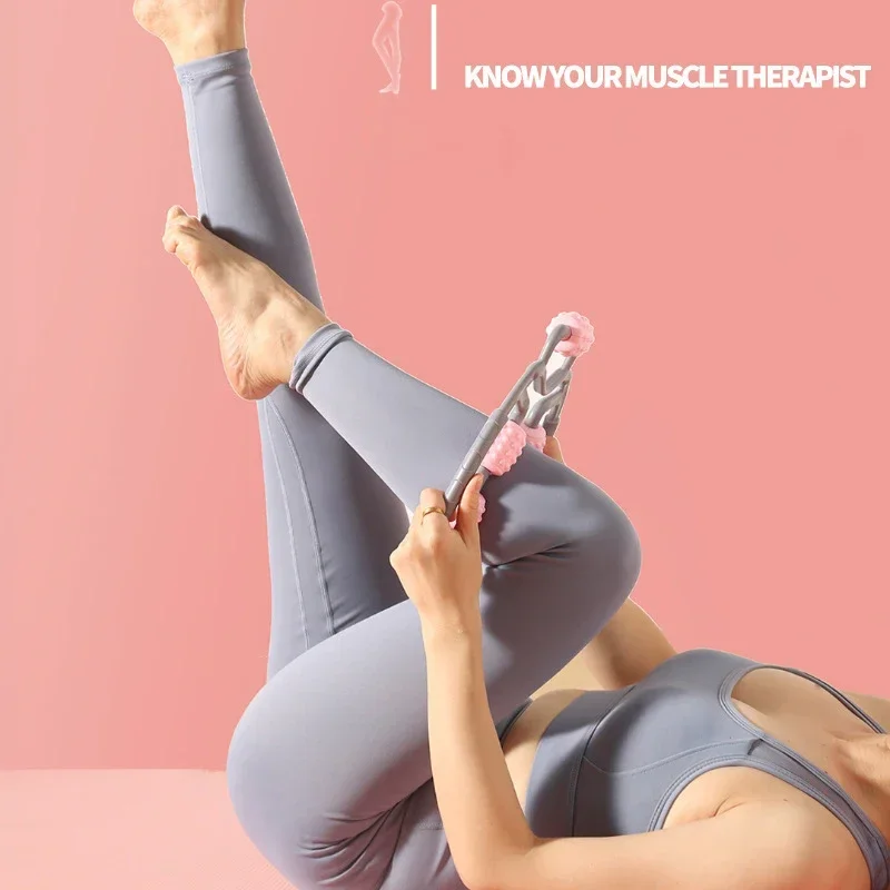 أسطوانة تدليك محمولة لاسترخاء العضلات واللياقة البدنية وحلقة الساق لتخفيف آلام الرقبة والذراع جهاز تدليك متعدد الوظائف #2