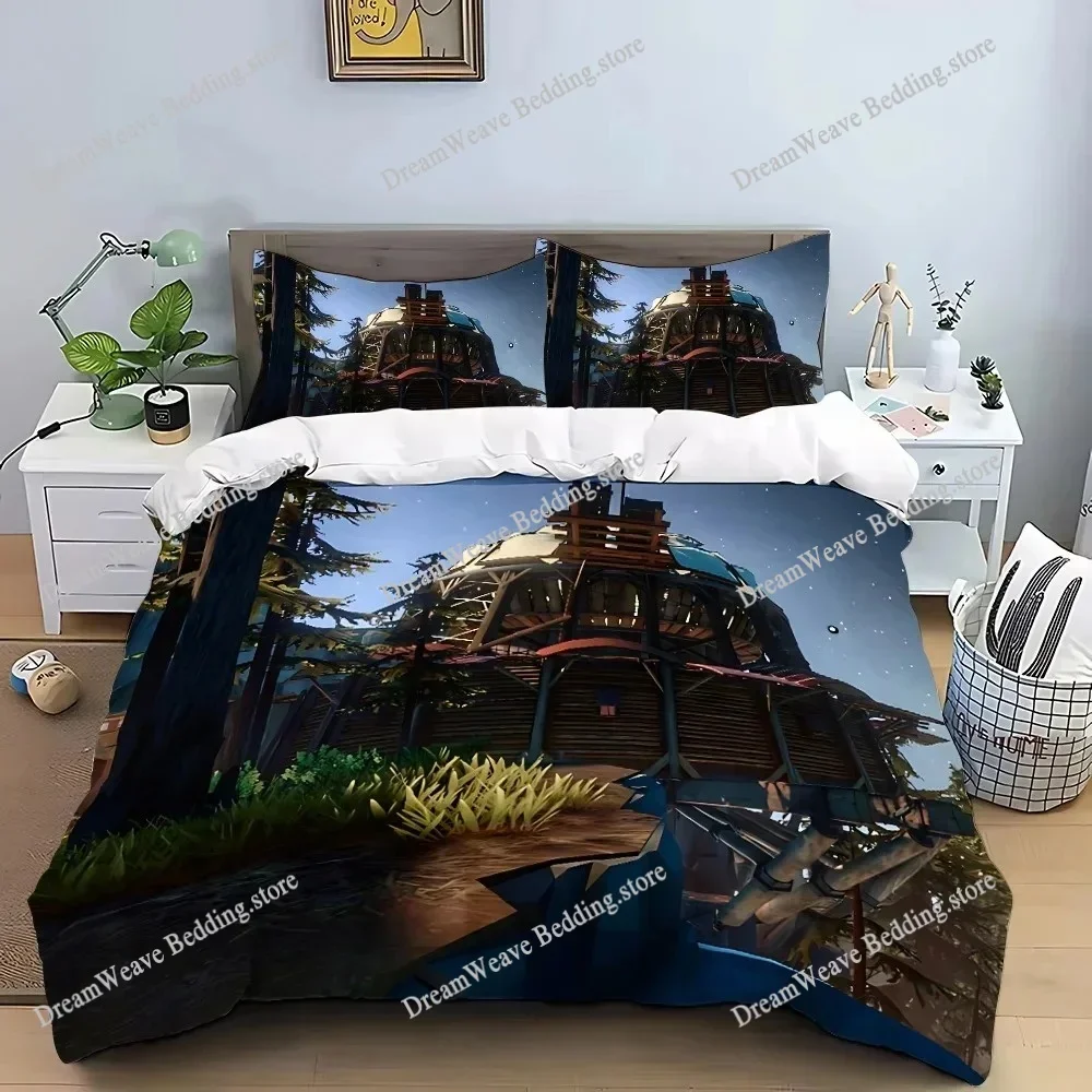 Exquisite 3D Game Outer Wilds Wallpaper Action Adventure Digital Printing Bedding Set Duvet Cover Comforter Bed Girls Boys Gift7