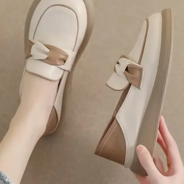 

2024 Hot Seller Autumn New Loafers Women's Fashion with Thick Soled Small Leather Shoes Pregnant Women A Slip-on Single Shoes