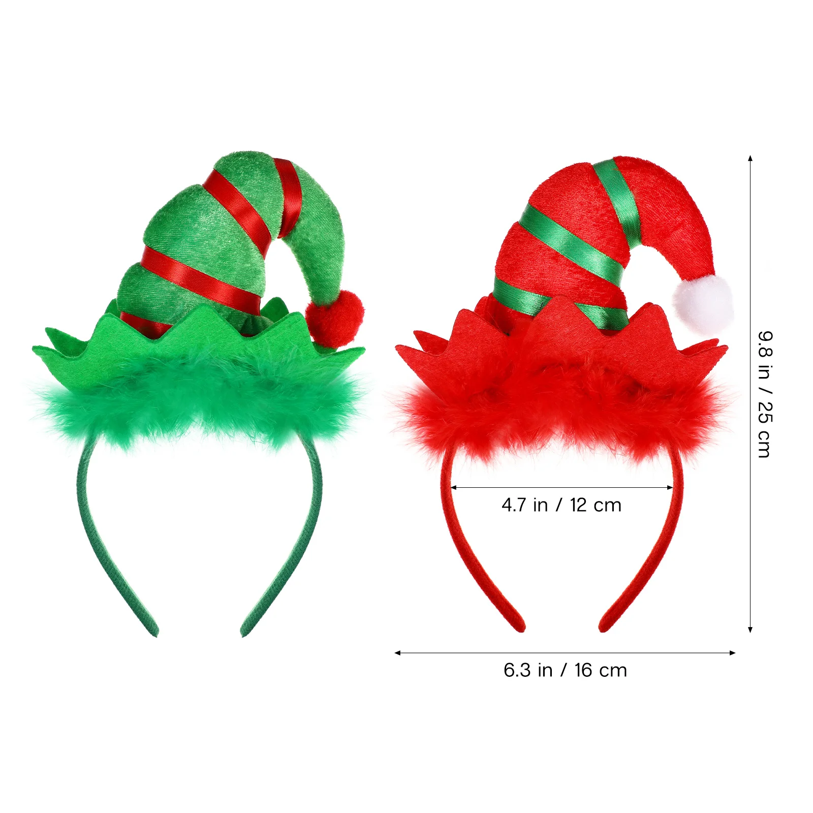 2 Pcs Christmas Party Hair Bands Funny Headband Child Headbands for Kids