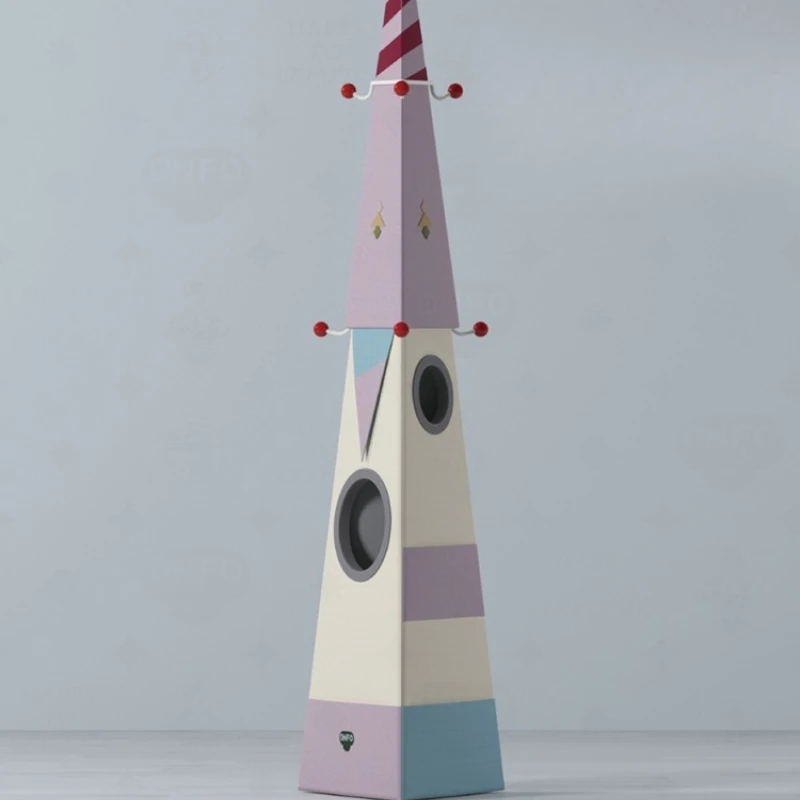 

Children's Coat Rack Floor Hanging Hanger School Bag Jacket Shelf Picture Book Toy Hole Storage Rack