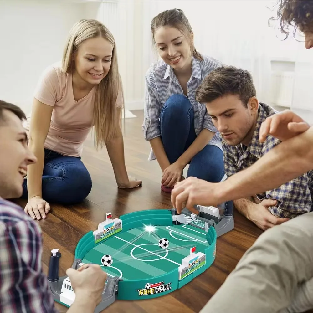 Tabletop Soccer Game Set Mini Football Soccer Game Board for Foosball Pinball Kids Adults Interactive Game Room Family Night