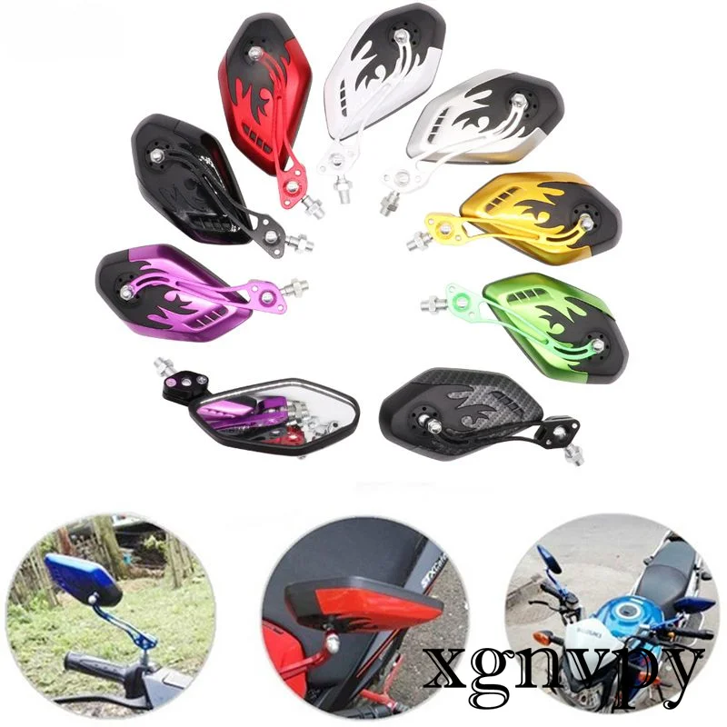 Xgnvpy Personalized Color Aluminum Alloy Universal Motorcycle Rearview Mirror Scooter Modification Accessories Retrovisor Moto